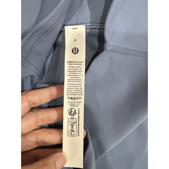 Lululemon Align High Rise Mini Flare Pant 32" Blue Stretch Performace Size 8 - Picture 4 of 11
